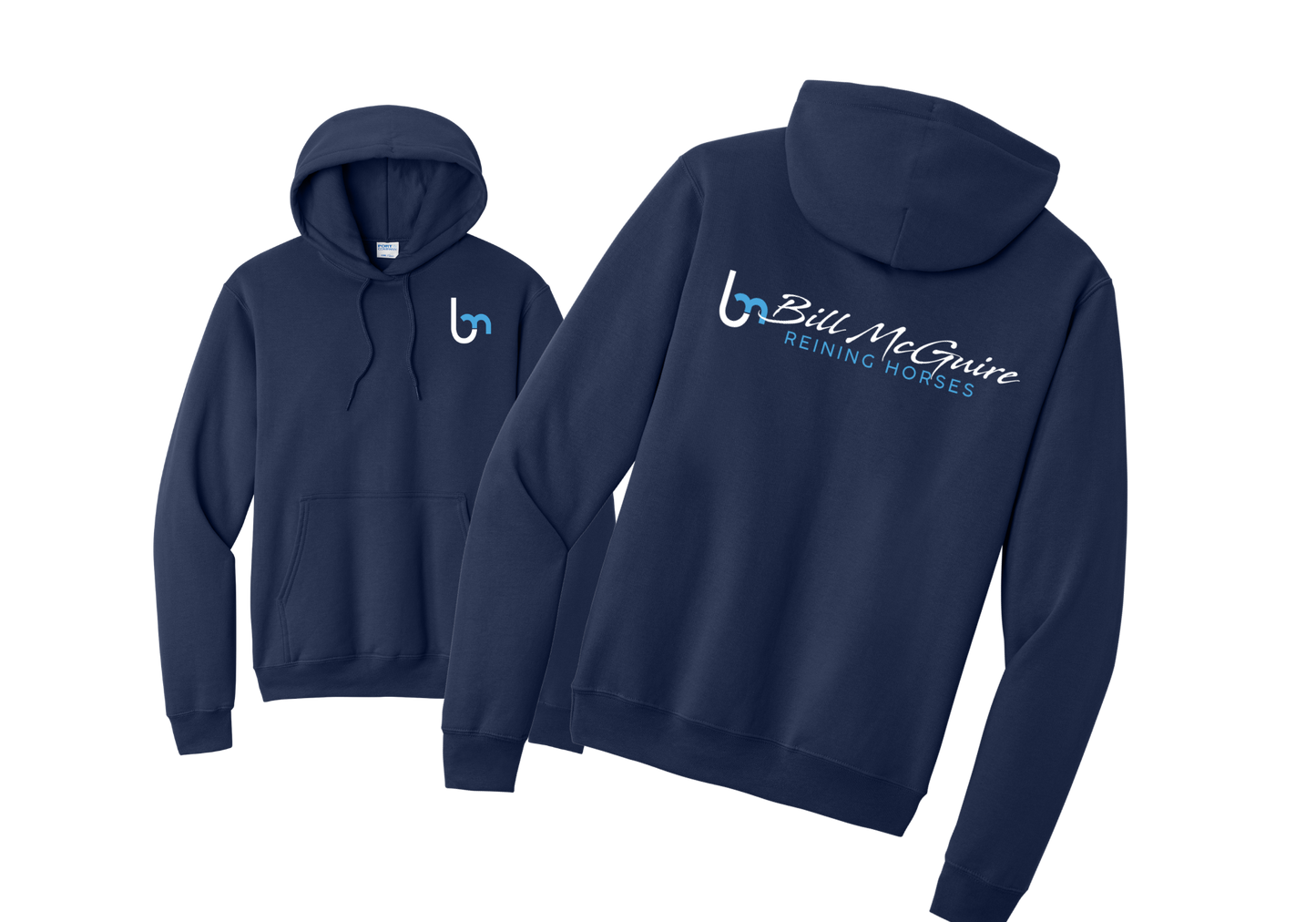Bill McGuire Reining Horses front and back Hoodie