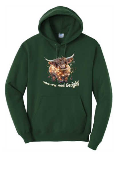 Merry and Bright Hooded Sweatshirt