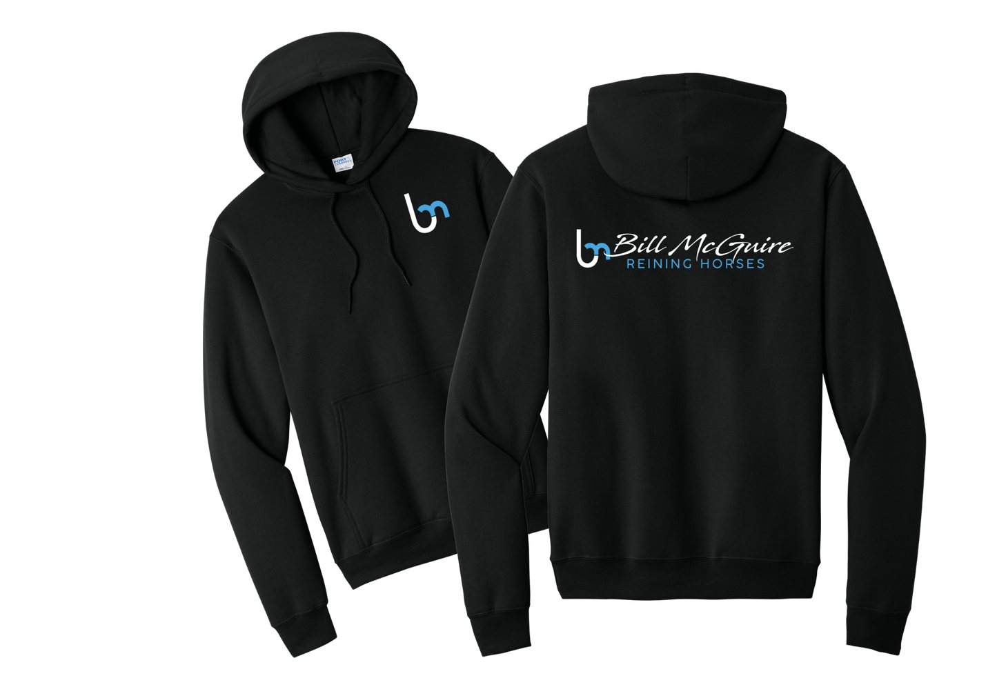 Bill McGuire Reining Horses front and back Hoodie