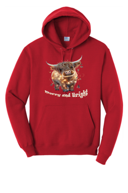 Merry and Bright Hooded Sweatshirt